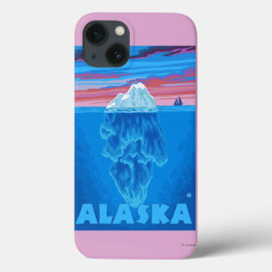 AlaskaIceberg Vintage Travel Poster iPhone 13 Case