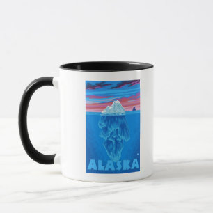 AlaskaIceberg Vintage Travel Poster Mug