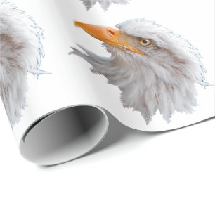 Alaskan Bald Eagle Wrapping Paper (Choose Colour)
