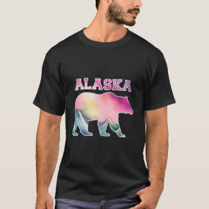 Alaskan Bear Northern Lights Aurora Borealis Natur T-Shirt