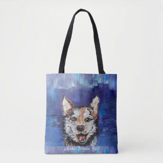 Alaskan Borealis Pup Tote Bag