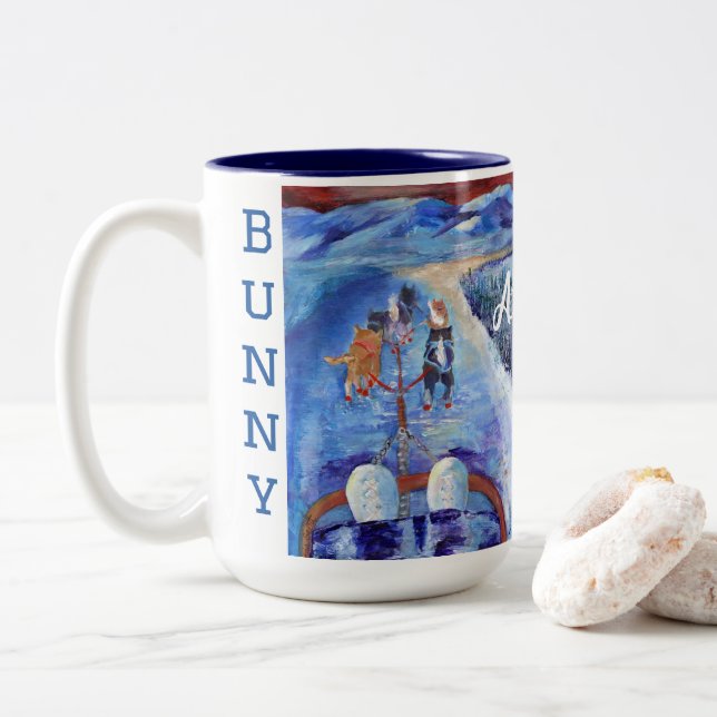 Alaskan Bunny Boots Mushing Mug (With Donut)