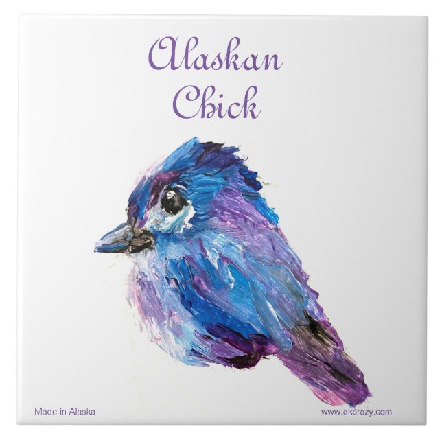 Alaskan Chick Ceramic Tile (Front)
