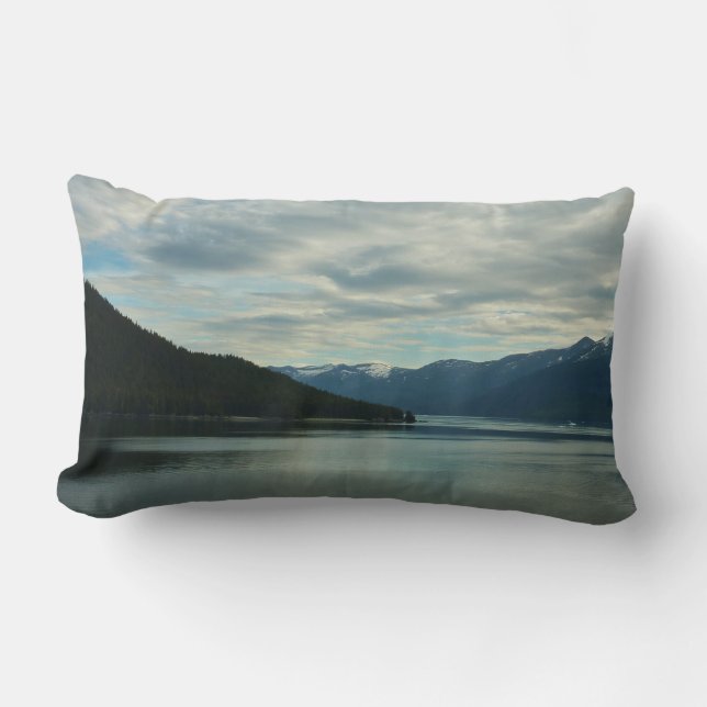 Alaskan Coast II Beautiful Nature Photography Lumbar Cushion (Front)