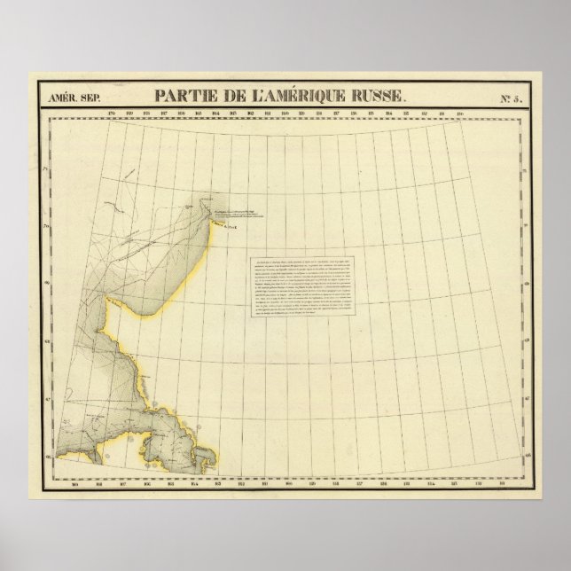 Alaskan Coast Map Poster (Front)