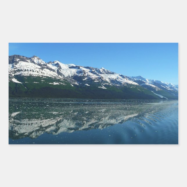 Alaskan Coastline Beautiful Nature Photography Rectangular Sticker (Front)