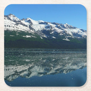 Alaskan Coastline Beautiful Nature Photography Square Paper Coaster