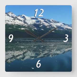 Alaskan Coastline Beautiful Nature Photography Square Wall Clock