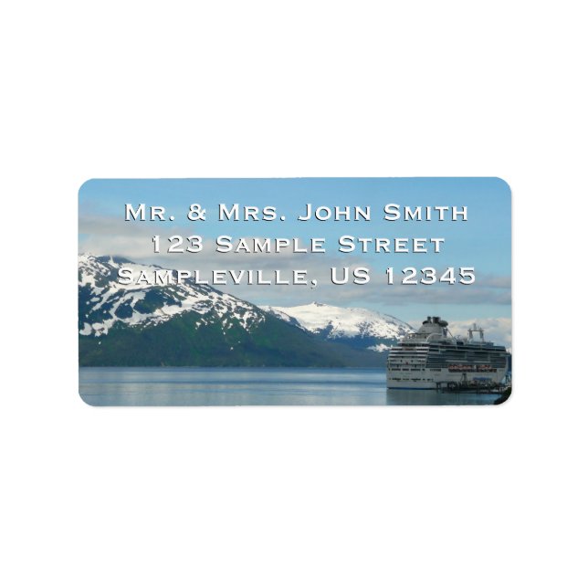 Alaskan Cruise Vacation Travel Label (Front)