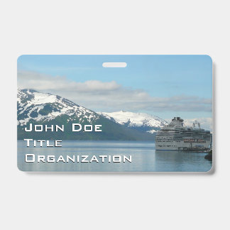 Alaskan Cruise Vacation Travel Photography ID Badge