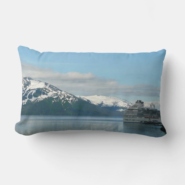 Alaskan Cruise Vacation Travel Photography Lumbar Cushion (Front)
