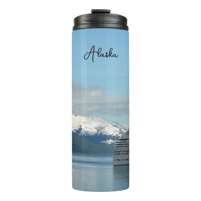 Alaskan Cruise Vacation Travel Photography Thermal Tumbler (Front)