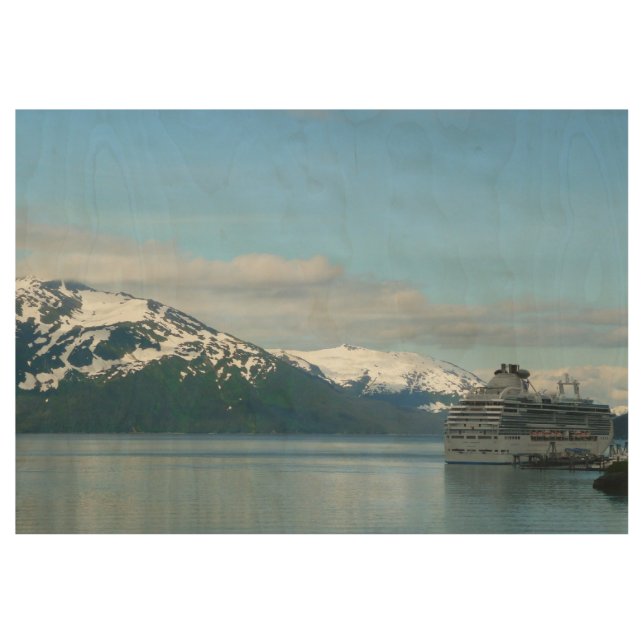 Alaskan Cruise Vacation Travel Photography Wood Poster (Front)