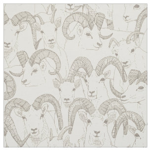 Alaskan Dall sheep natural pearl Fabric