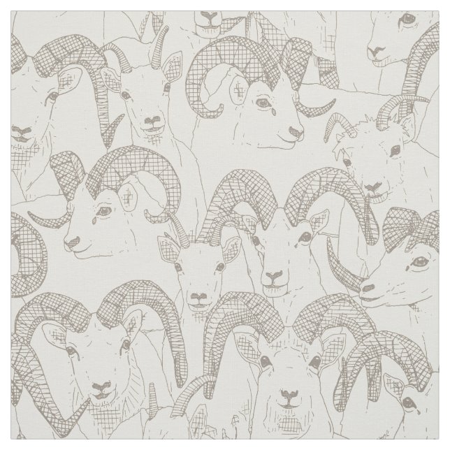 Alaskan Dall sheep natural pearl Fabric (Swatch)