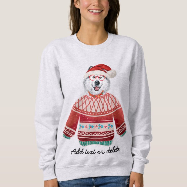 Alaskan Dog Ugly Christmas Dog Mum Sweatshirt (Front)