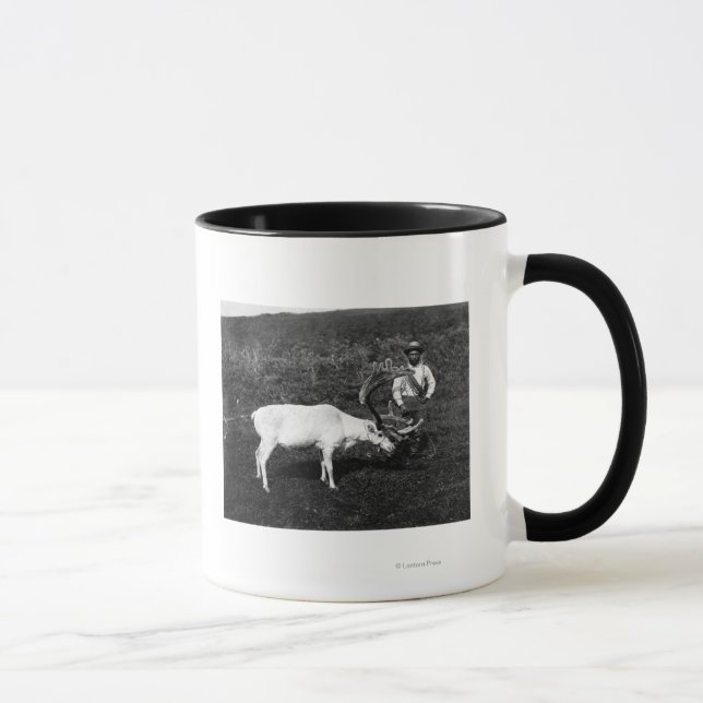 Alaskan Eskimo and Captured Reindeer Mug (Right)