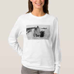 Alaskan Eskimos Outside Their Home Photograph T-Shirt