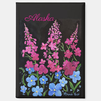 Alaskan Exuberance Fireweed Magnet