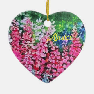 Alaskan Fireweed ceramic ornament
