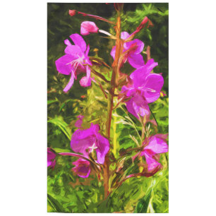 Alaskan Fireweed Pink Wildflower Abstract Tablecloth