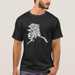 Alaskan Fish Alaska State Made of Wild Salmon Hali T-Shirt