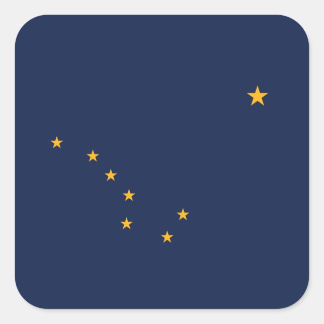 Alaskan Flag, Flag of Alaska Square Sticker (Front)