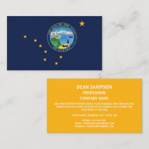 Alaskan Flag & Seal, Flag of Alaska Business Card
