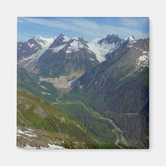 Alaskan Glacier-Carved Valley Magnet