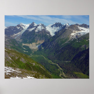 Alaskan Glacier-Carved Valley Poster