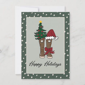 Alaskan Holiday Boots  Card