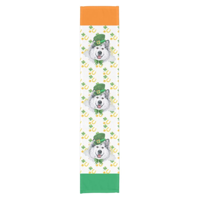 Alaskan Holiday Home Decor St Patricks Day Short Table Runner (Front)