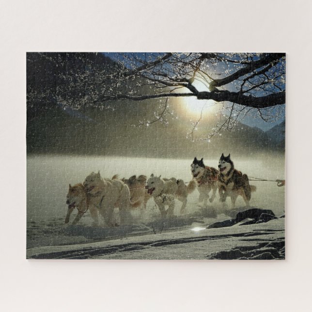 Alaskan Husky Dog Sled Race Jigsaw Puzzle (Horizontal)