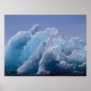 Alaskan Ice Berg Painting Poster