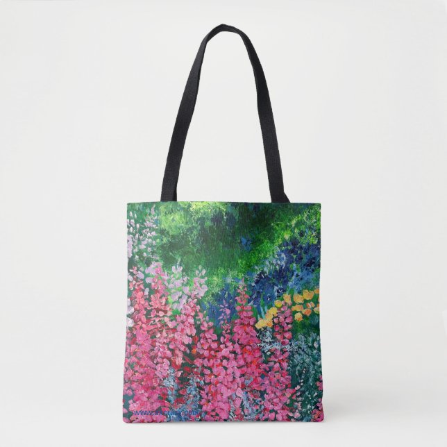 Alaskan Jon's Summit & Fireweed Tote Bag w_ALASKA (Front)
