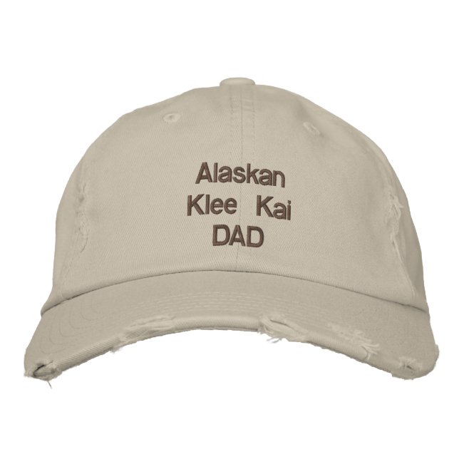 Alaskan Klee Kai DAD Embroidered Hat (Front)