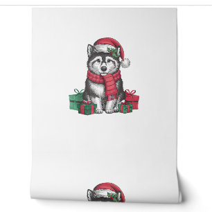 Alaskan Klee Kai Dog Christmas Parties Holiday San Wallpaper