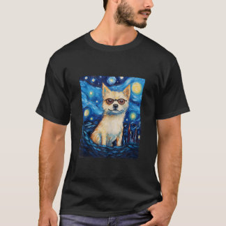 Alaskan Klee Kai Dog Funny Cute Dog In A Starry Sk T-Shirt