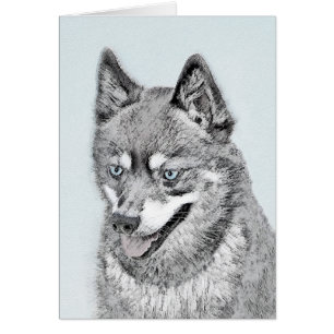 Alaskan Klee Kai Painting - Cute Original Dog Art