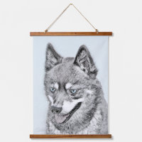 Alaskan Klee Kai Painting - Cute Original Dog Art