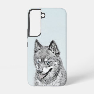 Alaskan Klee Kai Painting - Cute Original Dog Art Samsung Galaxy Case