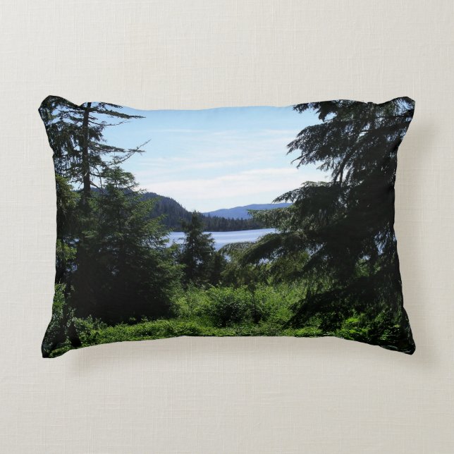 Alaskan Landscape Beautiful Alaska Photography Decorative Cushion (Front)