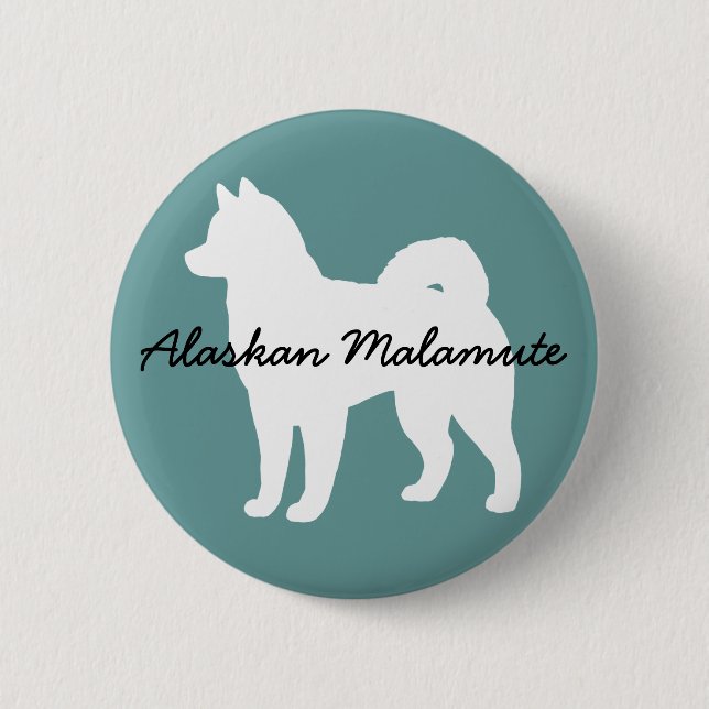 Alaskan Malamute 6 Cm Round Badge (Front)