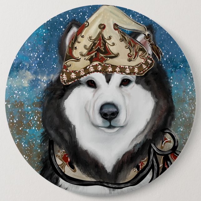 Alaskan Malamute                6 Cm Round Badge (Front)