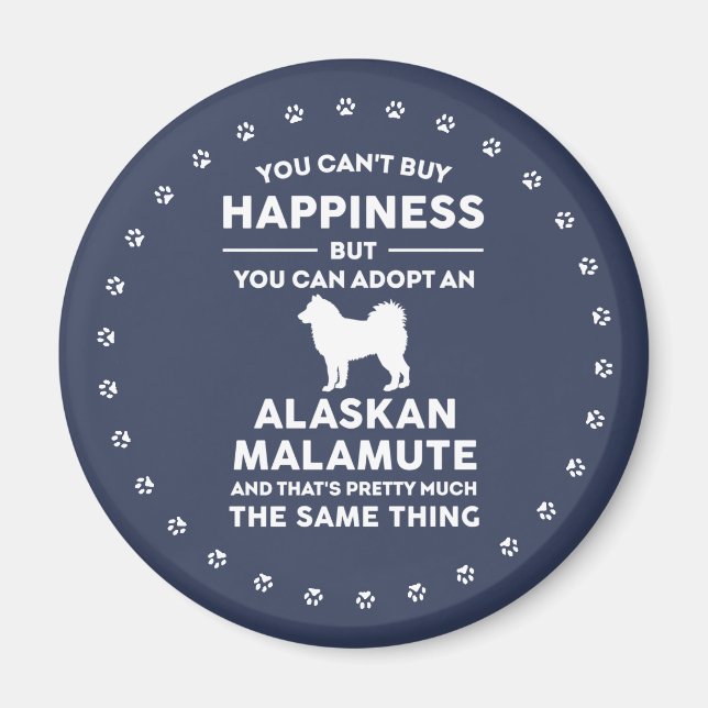 Alaskan Malamute Adoption Happiness Magnet (Front)