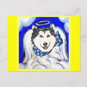 Alaskan Malamute Angel Postcard