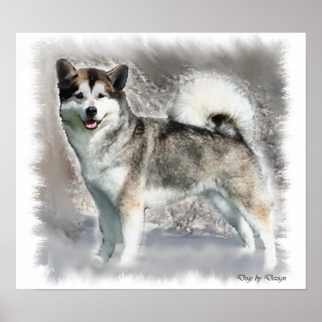 Alaskan Malamute Art Print Gifts (Front)