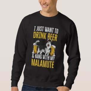 Alaskan Malamute Beer Sweatshirt