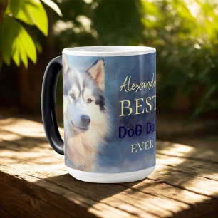 Alaskan Malamute Best DoG DaD Ever Quote  Magic Mug