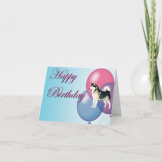 Alaskan Malamute Birthday Card